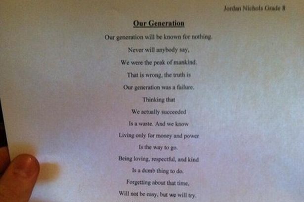 A poem written by 14 year old boy gone viral because it is also readable from bottom1