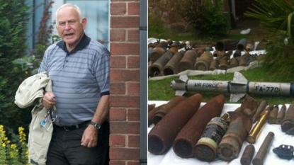 76 year old man likes to collect weapons, arrested