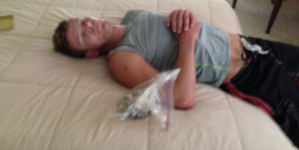 Thief arrested after he fallen asleep while on burglary