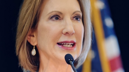 Carly Fiorina avoids injury after stage collapses in San Antonio