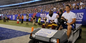 Redskins DeAngelo Hall helped off the field