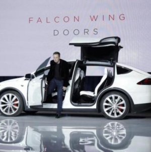 Check out the Tesla Model X electric sports-utility vehicle