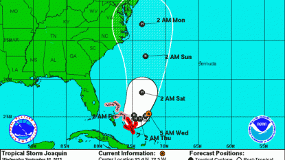 Hurricane Joaquin heads toward Bahamas